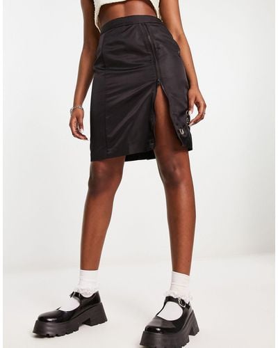 Fred Perry X Amy Winehouse Zip Detail Skirt - Black