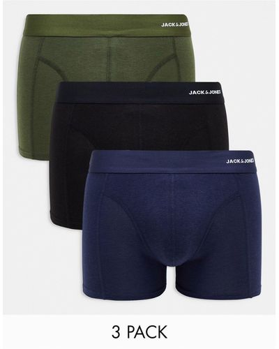 Jack & Jones – 3er-pack unterhosen mit bambusfasern - Blau