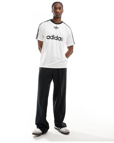adidas Originals – adicolor football – t-shirt - Weiß