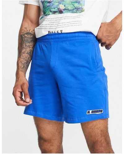 Il Sarto Racer Logo Jersey Shorts - Blue