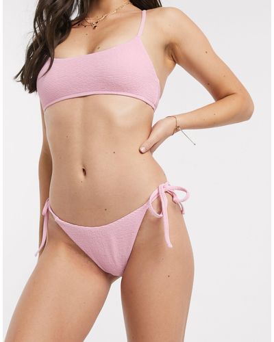 TOPSHOP Bikinibroekje Met Textuur - Roze