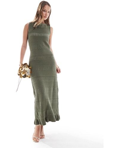 ASOS Knitted Midi Dress - Green