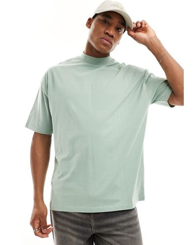 ASOS Oversized Fit T-shirt With Turtle Neck - Green