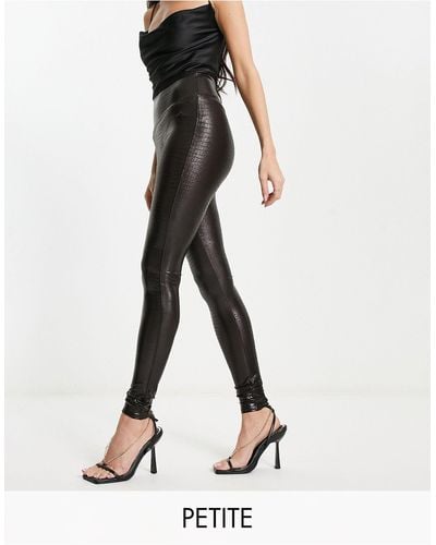 Spanx Women's Faux Leather Croc Shine Legging, Darkened Olive, M :  : Fashion
