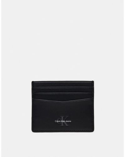Calvin Klein Portacarte morbido con logo a monogramma - Nero