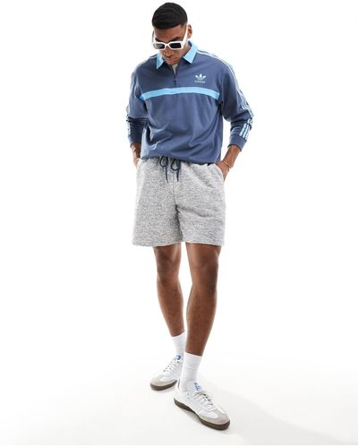 ASOS Oversized Monochrome Textured Shorts - Blue