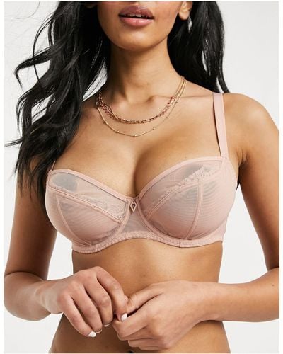 Curvy Kate Eye Spy Non Padded Sheer Mesh And Lace Bra - Pink