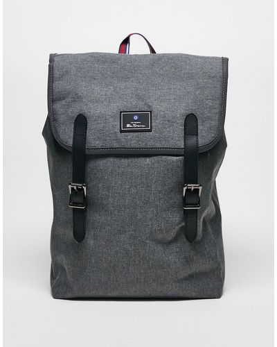 Ben Sherman Double Buckle Backpack - Grey