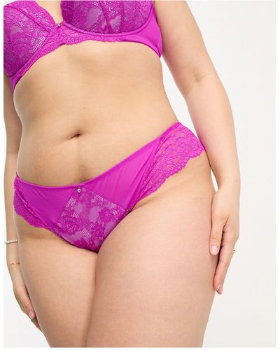 Ann Summers Curve Sexy Lace Planet Brazilian Brief - Pink
