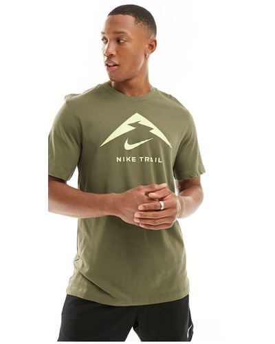Nike Trail Dri-fit Logo T-shirt - Green