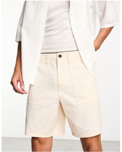 Farah Sepel Patch Twill Shorts - Natural