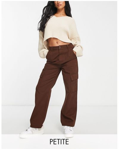 New Look Pantalones cargo marrones - Blanco