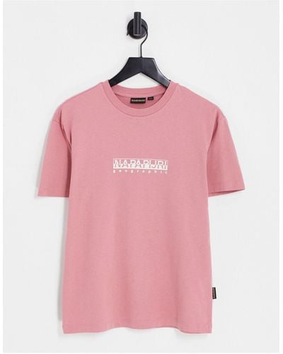 Napapijri Box Logo T-shirt - Pink