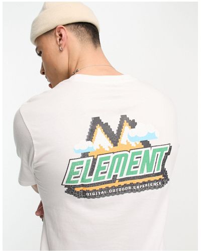 Element Camiseta blanca con logo - Azul