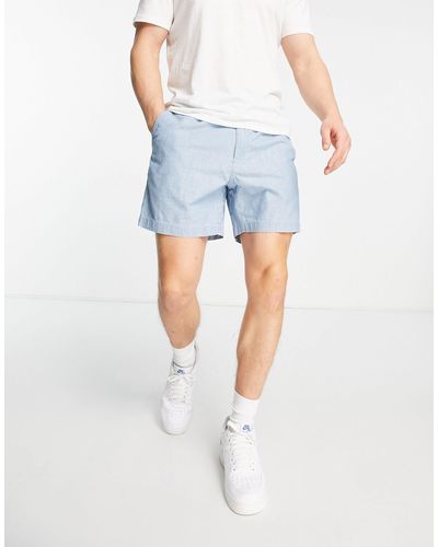 Polo Ralph Lauren Prepster - short en chambray avec logo emblématique - délavage moyen - Bleu