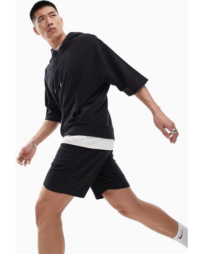 ASOS Tracksuit With Oversized Short Sleeve Hoodie & Slim Shorts - Blue