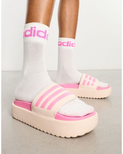 adidas Adidas sportswear - adilette - sliders platform - Rosa