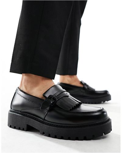 Pull&Bear Loafer With Tassle Detail - Black