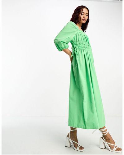 Nobody's Child Franzie - robe mi-longue nouée avec manches - Vert