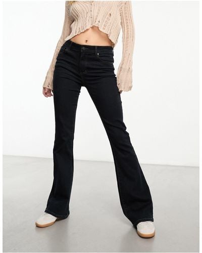 Object Low Rise Flared Jeans - Black