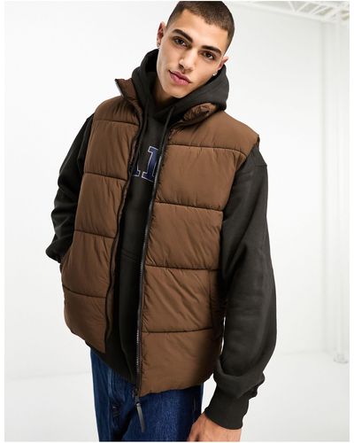 Cotton On Cotton On Puffer Gilet - Brown
