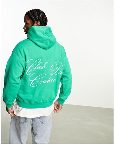 The Couture Club Script Pullover Hoodie - Green