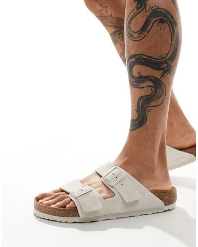Birkenstock – arizona – sandalen aus wildleder - Weiß