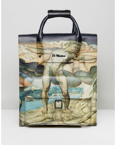 Dr. Martens Leather Backpack William Blake Print - Multicolor