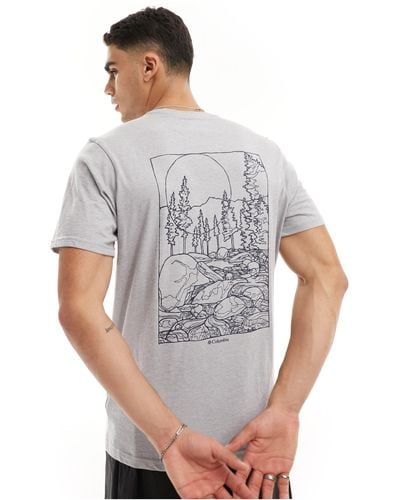 Columbia Camiseta con estampado en la espalda rapid ridge - Gris