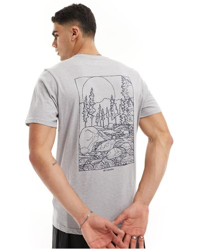 Columbia Rapid ridge - t-shirt grigia con stampa sul retro - Grigio