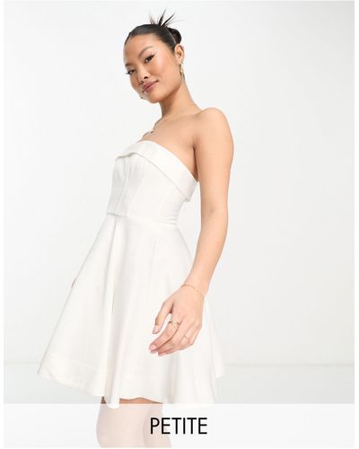 Forever New Bandeau Mini Dress - White