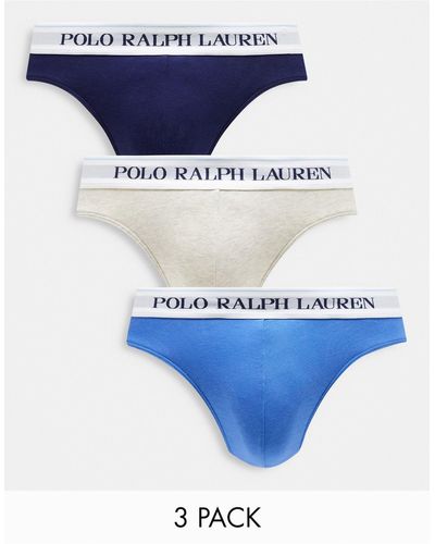 Polo Ralph Lauren Set Van 3 Onderbroeken - Blauw