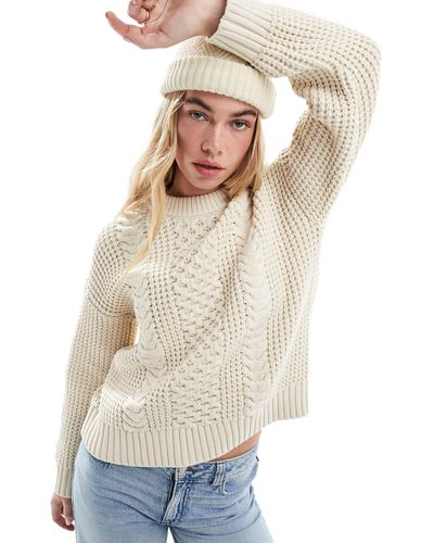 SELECTED Femme Cable Knit Jumper - Natural