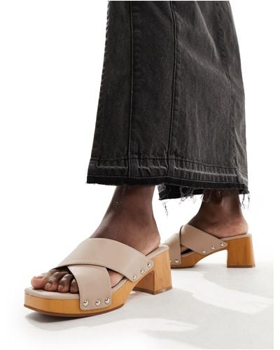 French Connection Chunky Heel Sandals - Black
