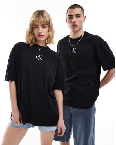 Calvin Klein – unisex – oversize-t-shirt - Schwarz