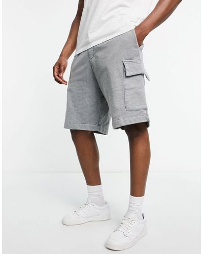 New Look Washed Cargo Short - Grey