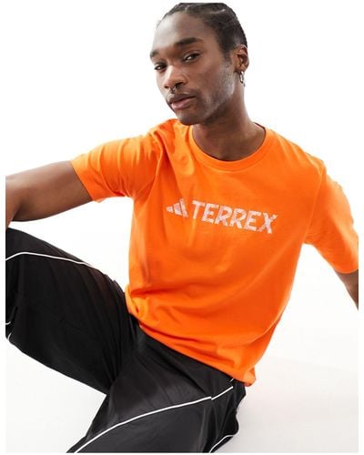 adidas Originals Adidas Terrex Logo T-shirt - Orange