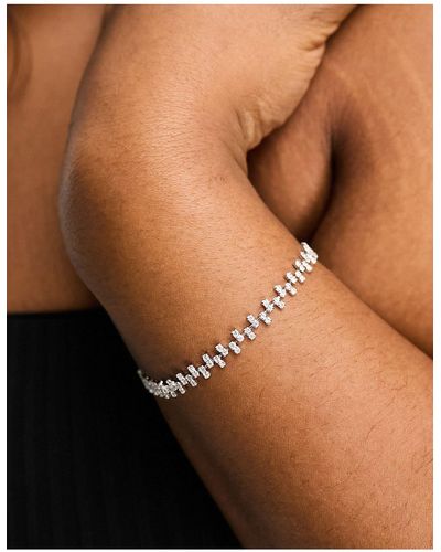 ASOS Asos Design Curve - Armband Met Zirkonia-kristallen - Zwart