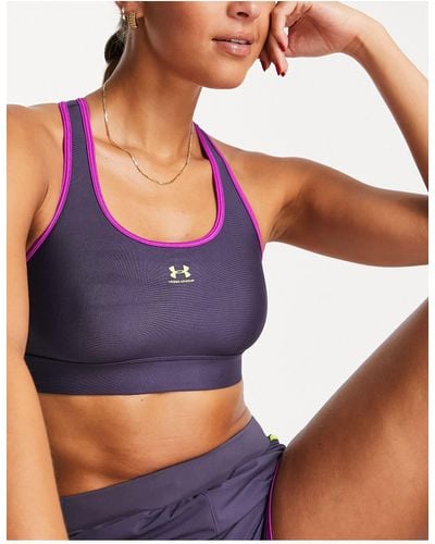 Under Armour Authentics Mid Support Padless Sports Bra - Blue