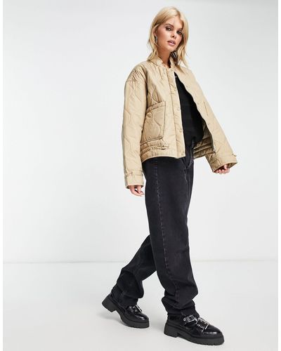 Object Onion Quilted Cropped Jacket - Natural
