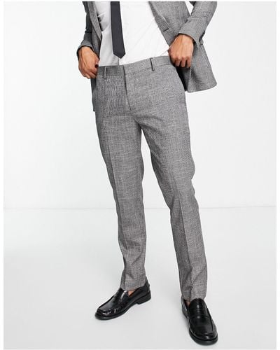 River Island Skinny Suit Pants - Gray