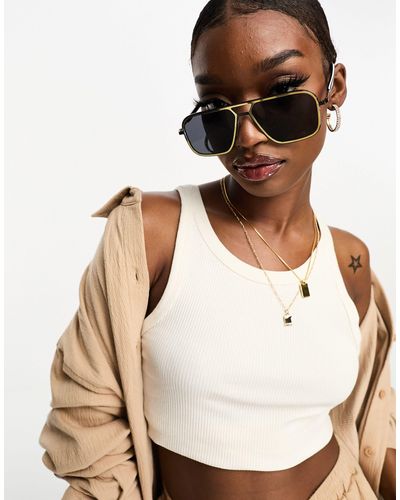 Spitfire Congleton Metal Rim Aviator Sunglasses - Natural