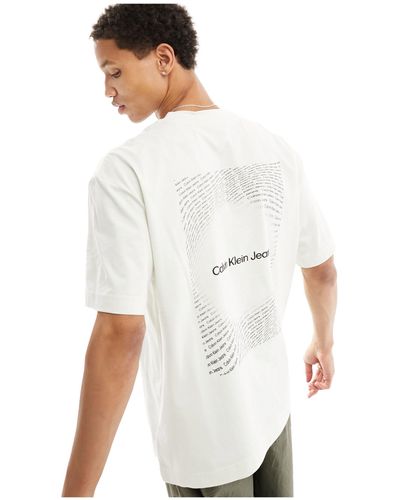 Calvin Klein Square Frequency Logo T-shirt - White