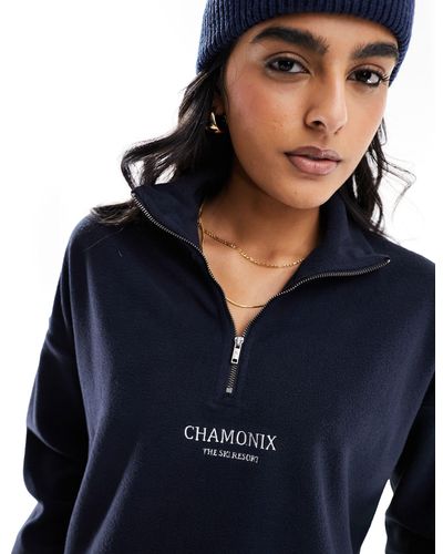 Noisy May Chamonix - maglione con zip corta - Blu