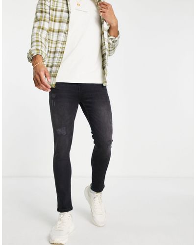 Aéropostale Super Skinny Jeans With Rips - Black