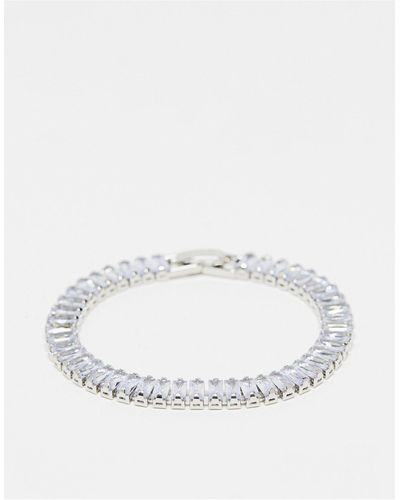 ASOS Bracelet With Cubic Zirconia Crystals - White