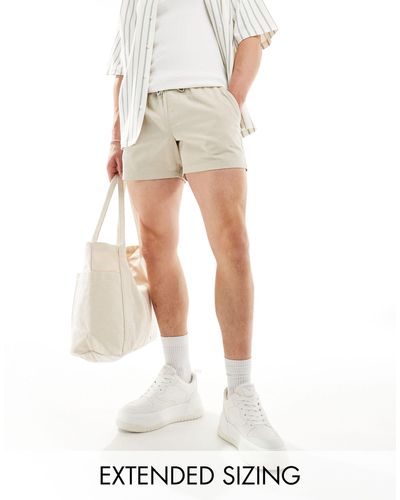 ASOS – superkurze, eng geschnittene chino-shorts - Weiß