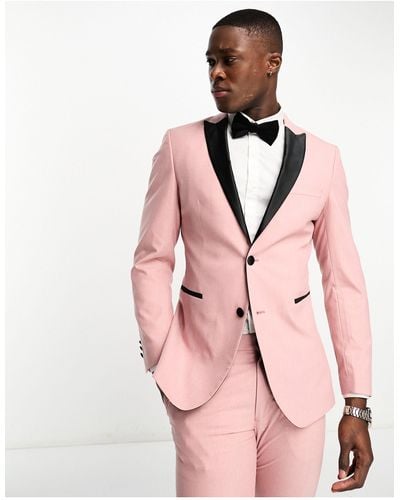 SELECTED Skinny Fit Tuxedo Jacket - Pink