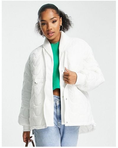Urban Revivo Soft Quilted Jacket - White