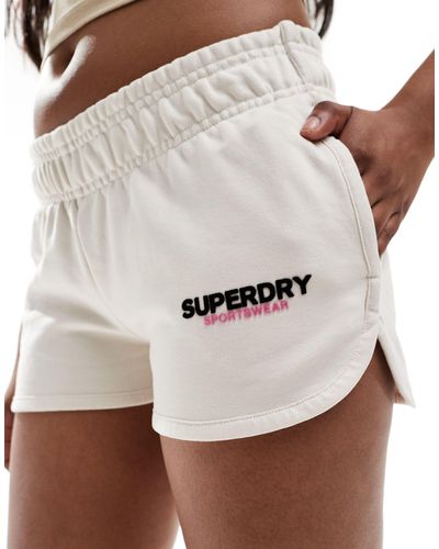 Superdry Sportswear Logo Racer Shorts - Natural